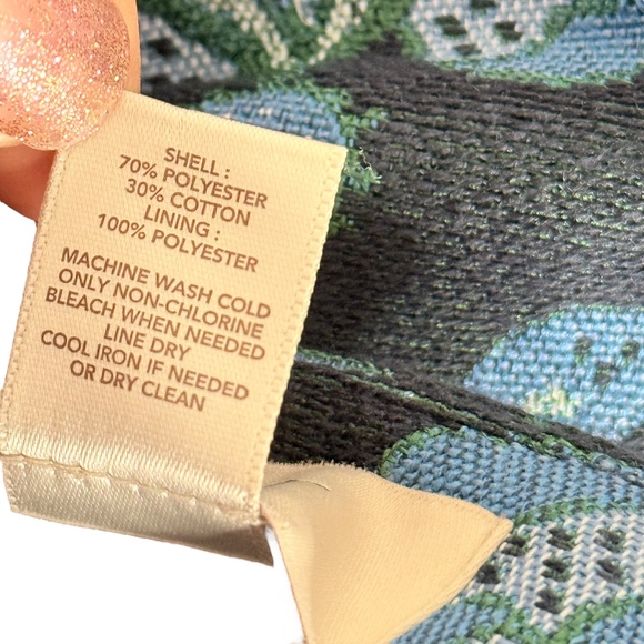 Loft Blue Floral Damask Pencil Short Skirt Women Size 10‎ Preppy Office Feminine - Picture 5 of 9